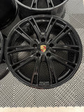 21" PORSCHE Panamera Exclusive Design Gloss Black Wheels Rims Genuine OEM