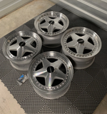 17" OZ Racing FITTIPALDI 3 Piece Wheels Rims LIKE NEW ORIGINAL 5x130 PORSCHE