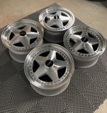 17" OZ Racing FITTIPALDI 3 Piece Wheels Rims LIKE NEW ORIGINAL 5x130 PORSCHE