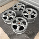 OEM 18" PORSCHE HOLLOW SPOKE Turbo Twist Wheels 993 911 996 Genuine