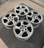 OEM 18" PORSCHE HOLLOW SPOKE Turbo Twist Wheels 993 911 996 Genuine