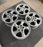 OEM 18" PORSCHE HOLLOW SPOKE Turbo Twist Wheels 993 911 996 Genuine
