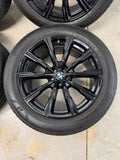 OEM 20" BMW X5 X6 740M Wheels Tires Gloss Black G05 G06 Factory Genuine TPMS