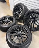 OEM 22" Mercedes GLE63S AMG Cross Spoke Wheels Tires Satin Black GLE 53 Genuine