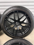 OEM 22" Mercedes GLE63S AMG Cross Spoke Wheels Tires Satin Black GLE 53 Genuine