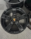 OEM 20" PORSCHE 991.2 Carrera SPORT Wheels Rims Gloss Black 991 Genuine