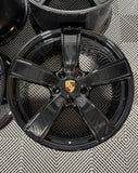 OEM 20" PORSCHE 991.2 Carrera SPORT Wheels Rims Gloss Black 991 Genuine