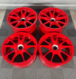 Genuine 19" PORSCHE 997.2 GT3RS Guards Red Factory Wheels Centerlock OEM