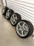 OEM 18" PORSCHE 996 Carrera Lightweight Wheels and Tires 993 911 Genuine