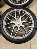 OEM 22" Mercedes GLE63S AMG Cross Spoke Wheels MICHELIN Tires GLE 53 Genuine