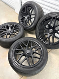 Genuine 22" Mercedes Benz G63 AMG Wheels Tires Satin Black LIKE NEW OEM TPMS
